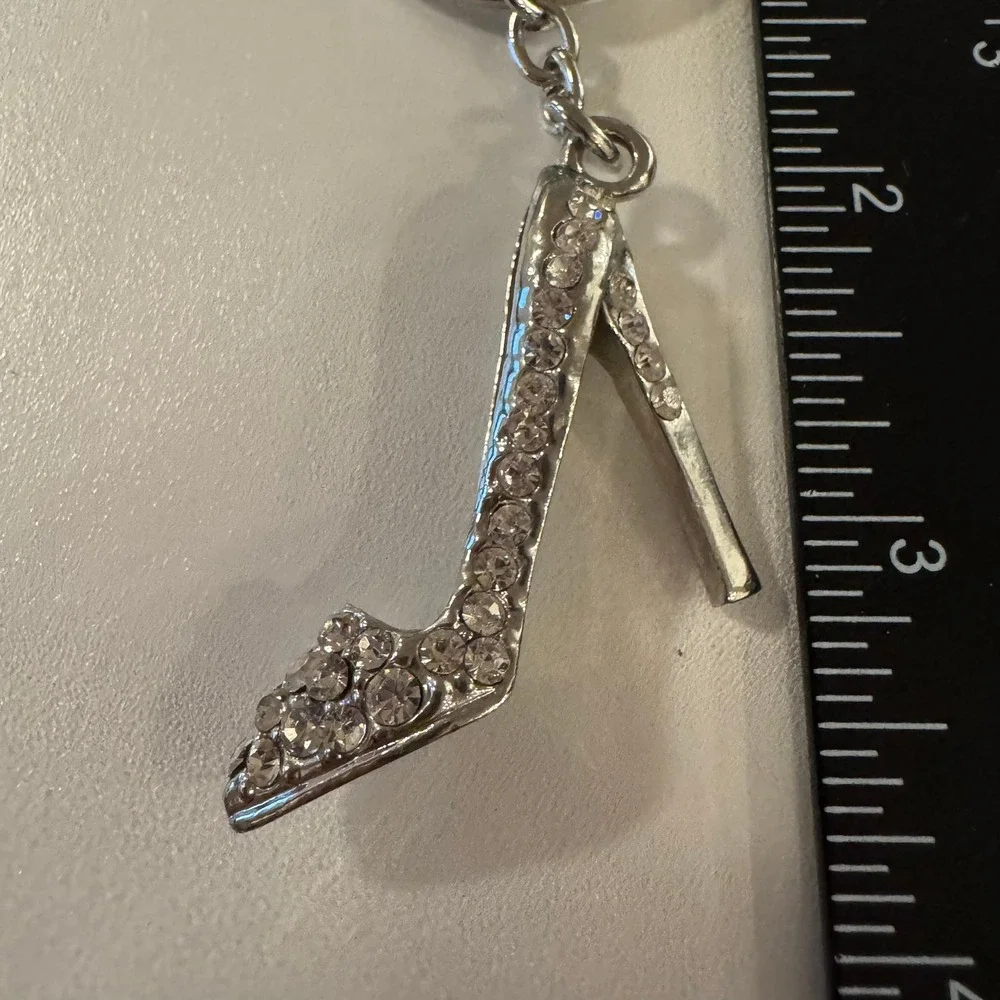 Rhinestone High Heel Shoe Keychain‎ Bling Sparkly Charm Purse Accessory